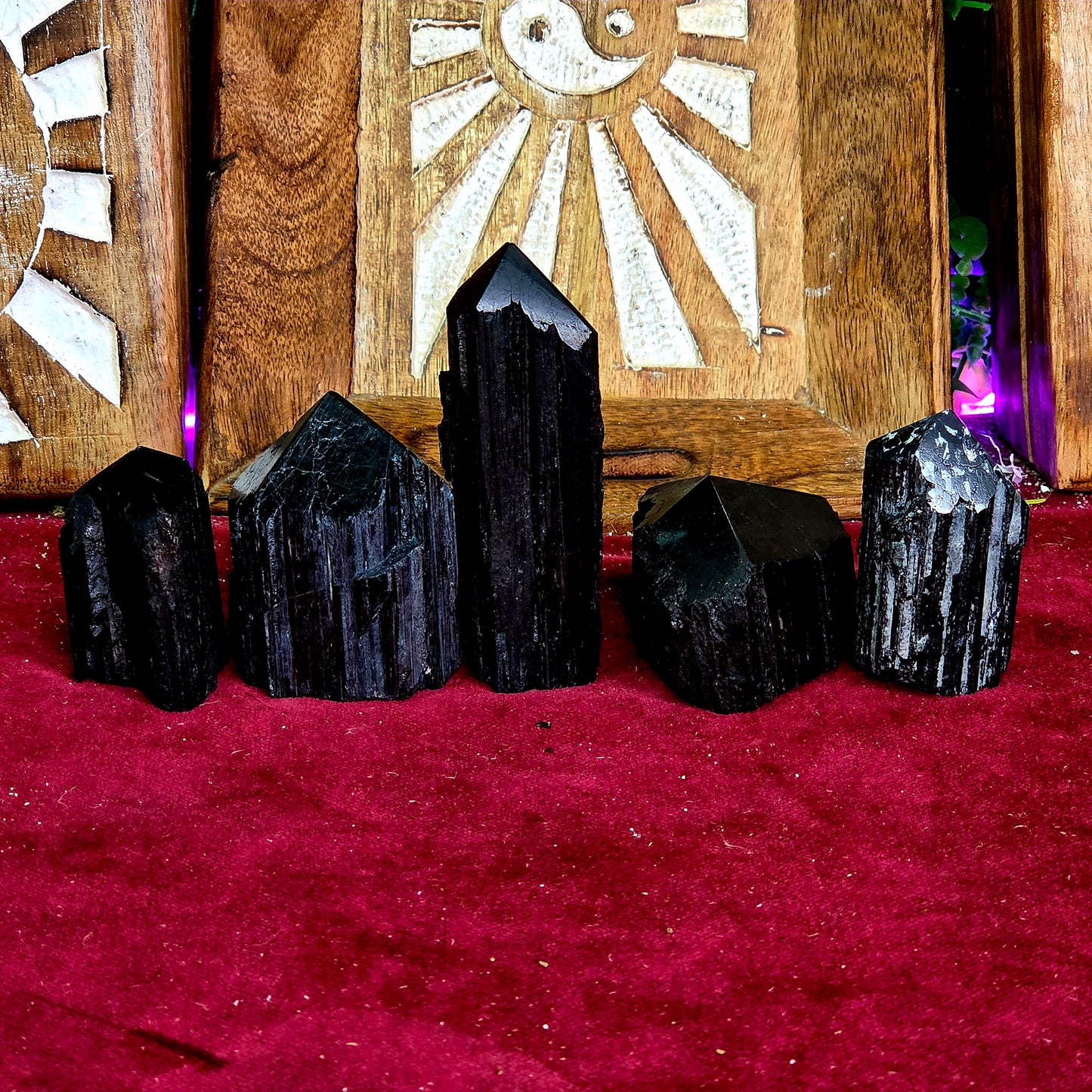 Punta de Turmalina Semi Pulida - Protectora contra Energías Negativas