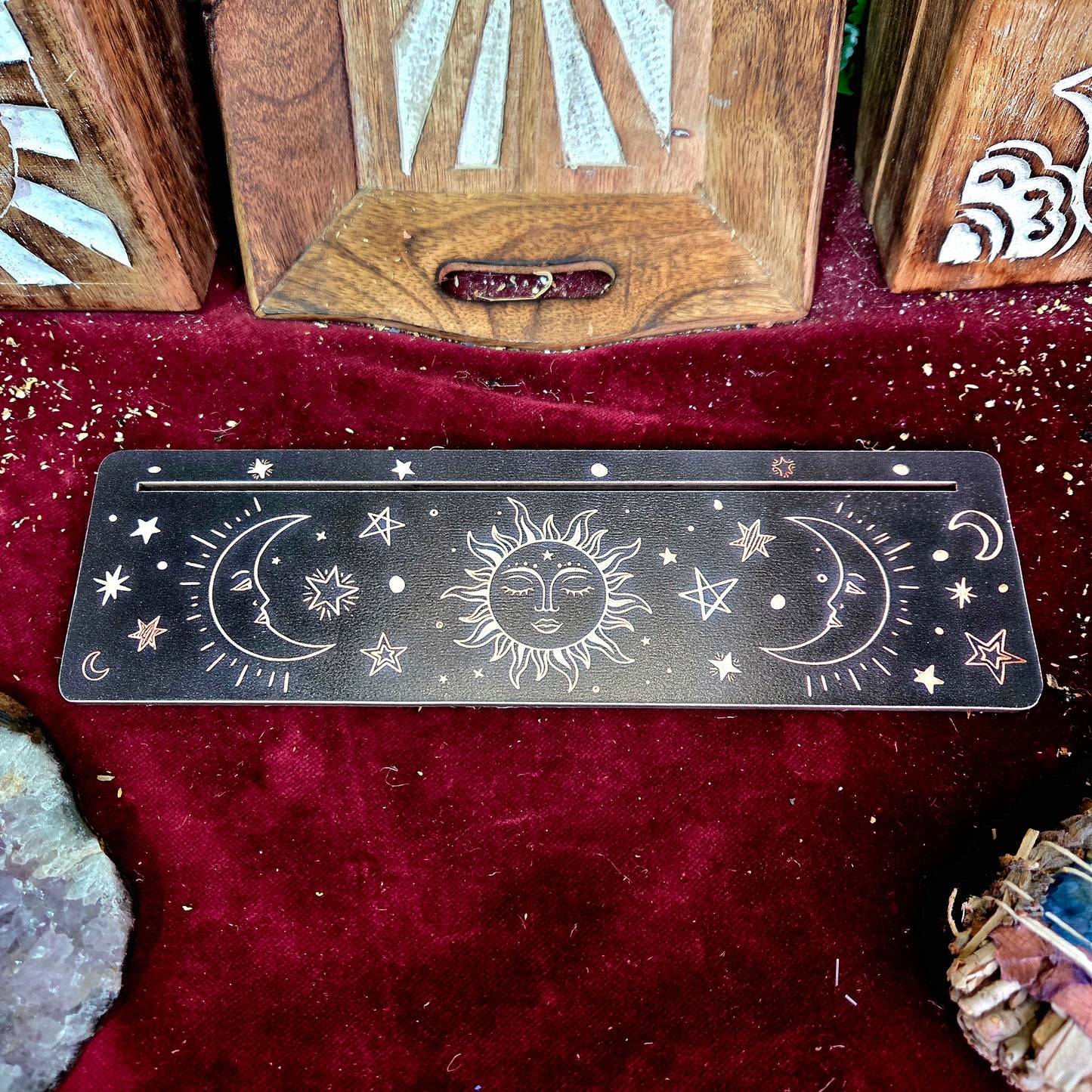 Soporte Tarot Sol, Luna y Estrellas