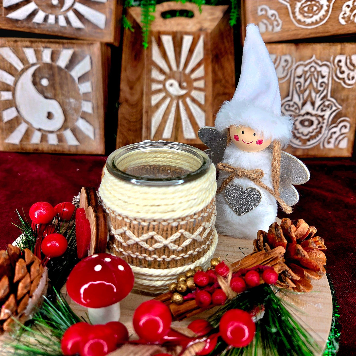 Centro de Mesa Navideño Artesanal – Portavelas 6