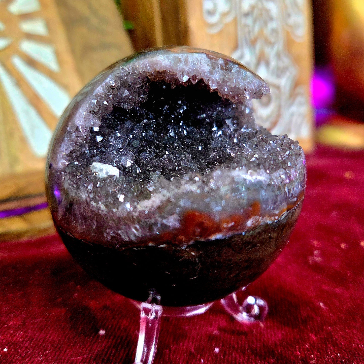 Esfera de Amatista 353g – Calma, Meditación y Equilibrio