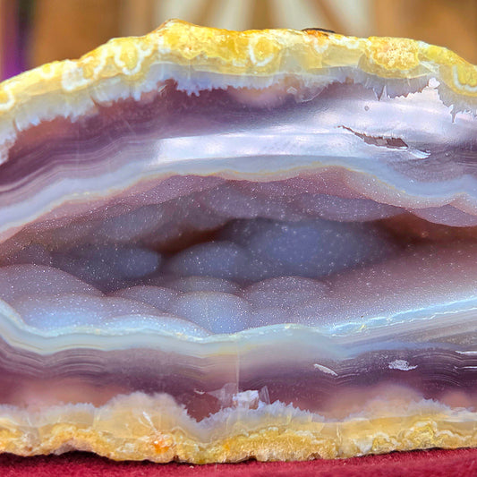 Geoda de Ágata 204g – Equilibrio, Protección y Armonía Emocional