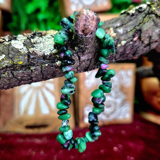 Pulsera Rubí Zoisita – Energía Vital, Pasión y Equilibrio Emocional
