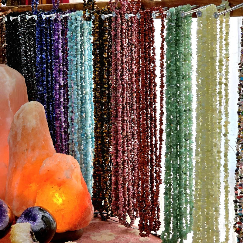 Collares de chips minerales naturales hechos a mano, largos y cortos gran variedad arcania artesania
