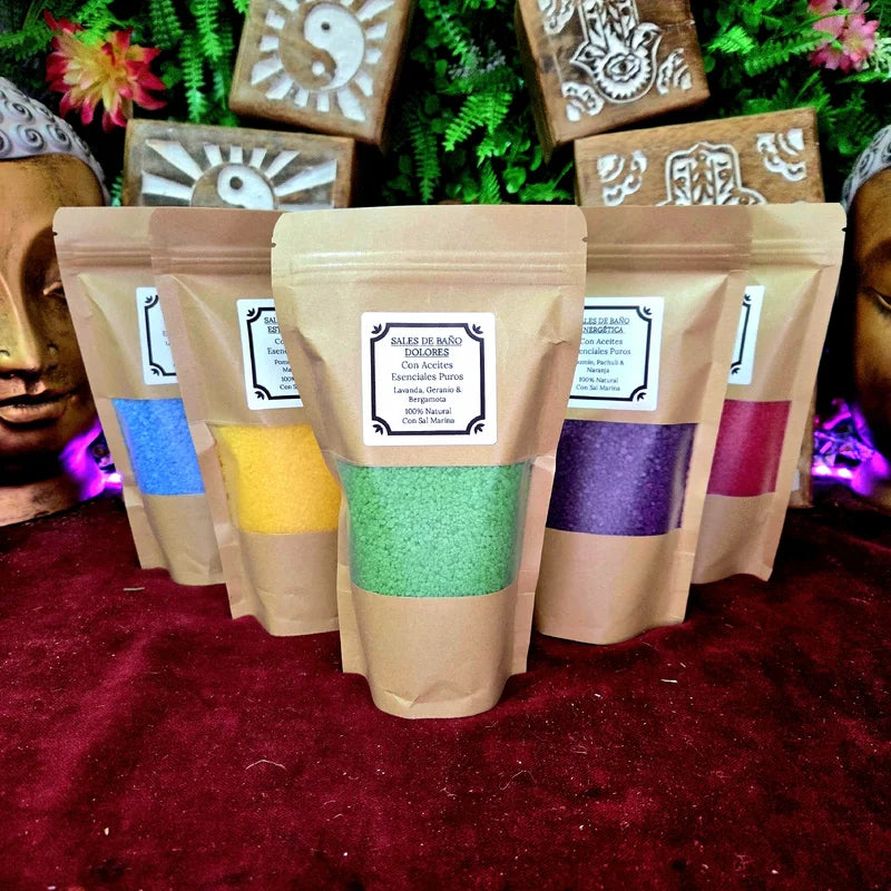 Sales de Baño Naturales con Aceites Esenciales y aromas naturales