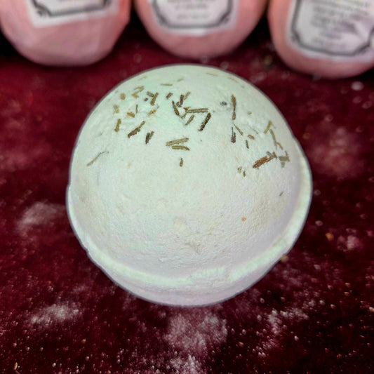 Bomba de Bano Claridad con Sal del Himalaya y Aceite Esencial de Romero, Salvia, Oliva