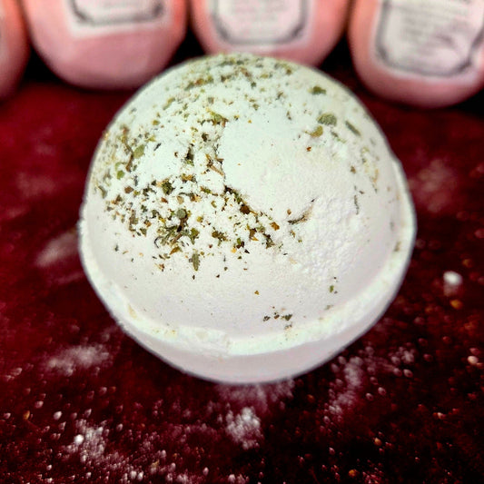 Bomba de Bano Desintoxicacion con Sal del Himalaya y Aceite Esencial de arbol de Te, Lima, Onagra, Perejil, Tomillo, Albahaca, Oregano
