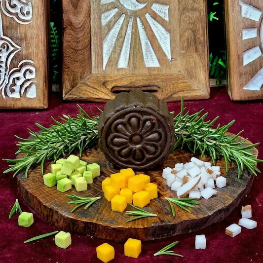 Champu Solido Natural Cabellos Castigados Aguacate Romero Coco Mango Seda hecho a mano arcania artesania