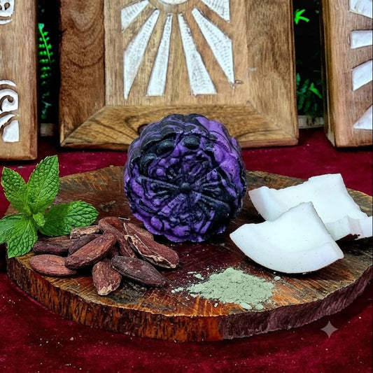 Champú Sólido Natural Pelo Graso y Desintoxicante - Menta / Carbón Activo de arcania artesanía