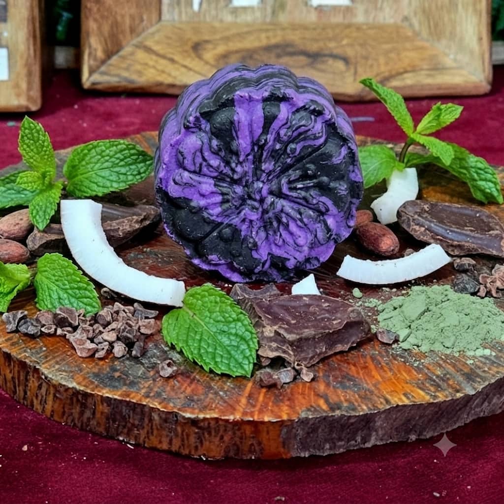 Champú Sólido Natural Pelo Graso y Desintoxicante - Menta / Carbón Activo de arcania artesanía