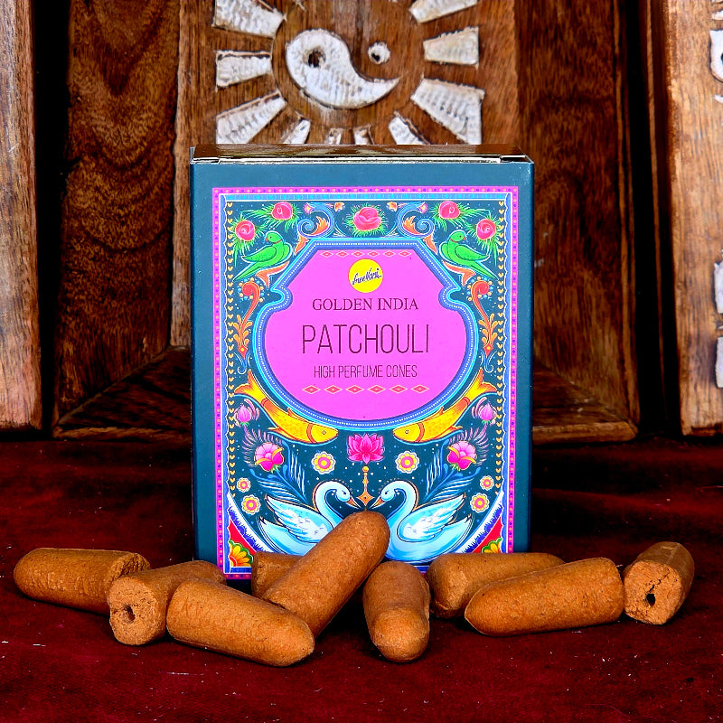 Conos de Incienso Reflujo Patchouli - Relajación / Amor / Pasión / Concentración