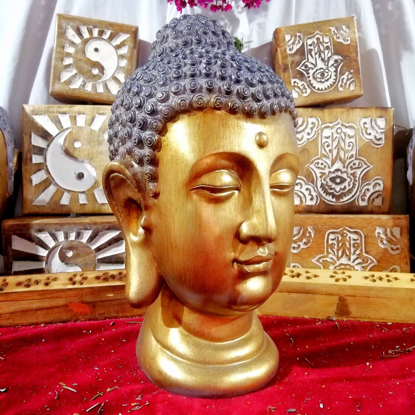 Cabeza Buda Dorada