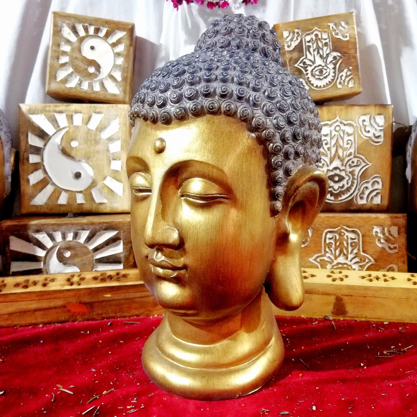 Cabeza Buda Dorada