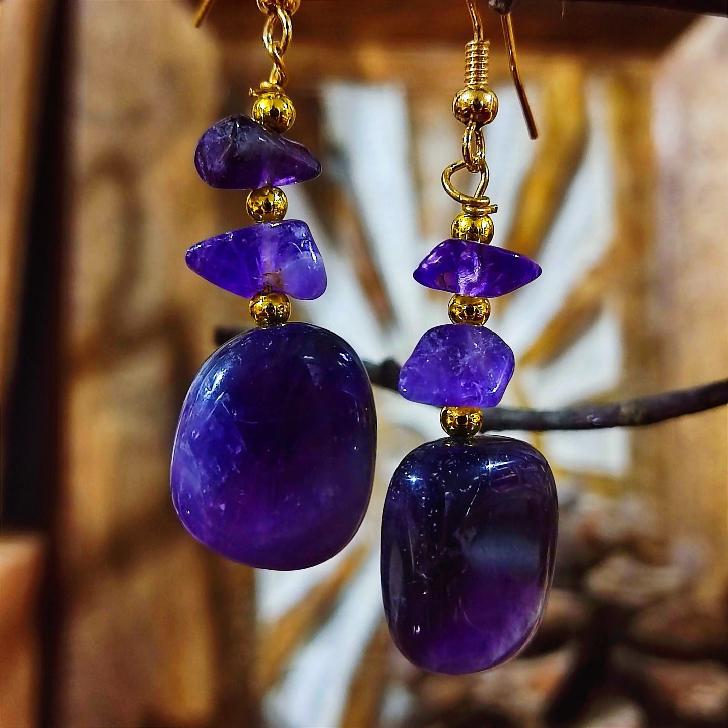 Pendientes Rodado Amatista