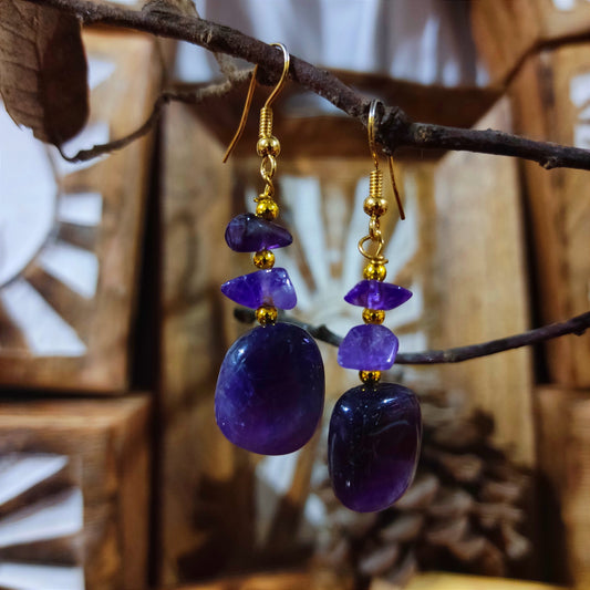 Pendientes Rodado Amatista