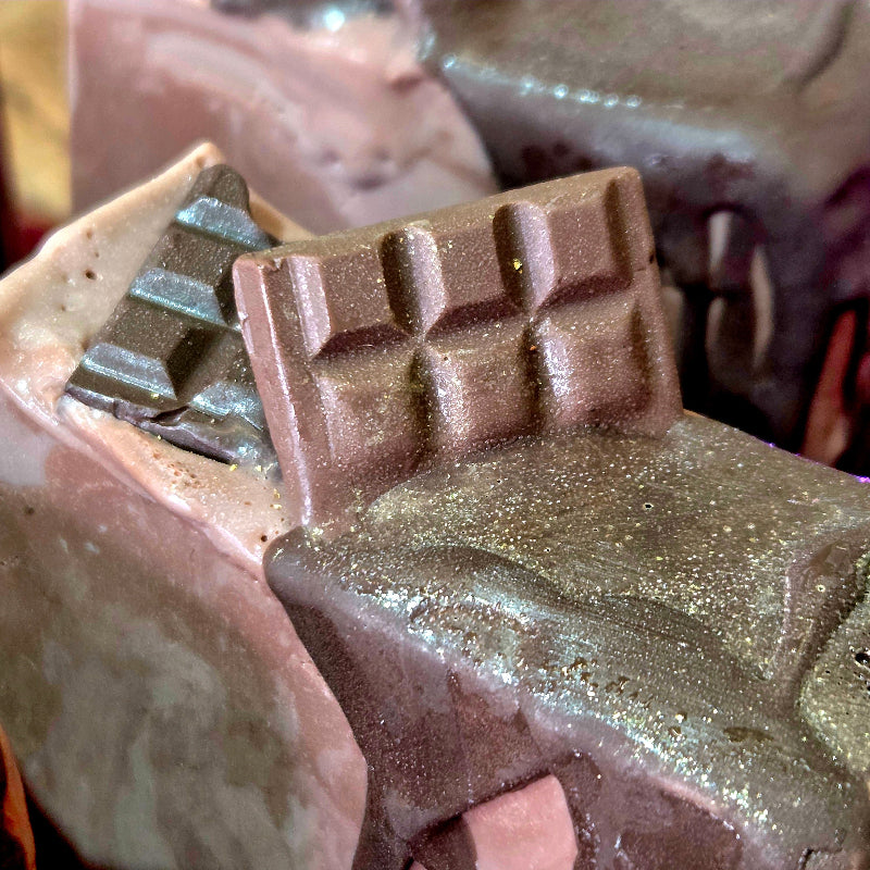 Jabon de Chocolate 100% Natural Manteca de Cacao y Aceite de Aguacate, Nutritivo Hidratante Regenerador Calmante