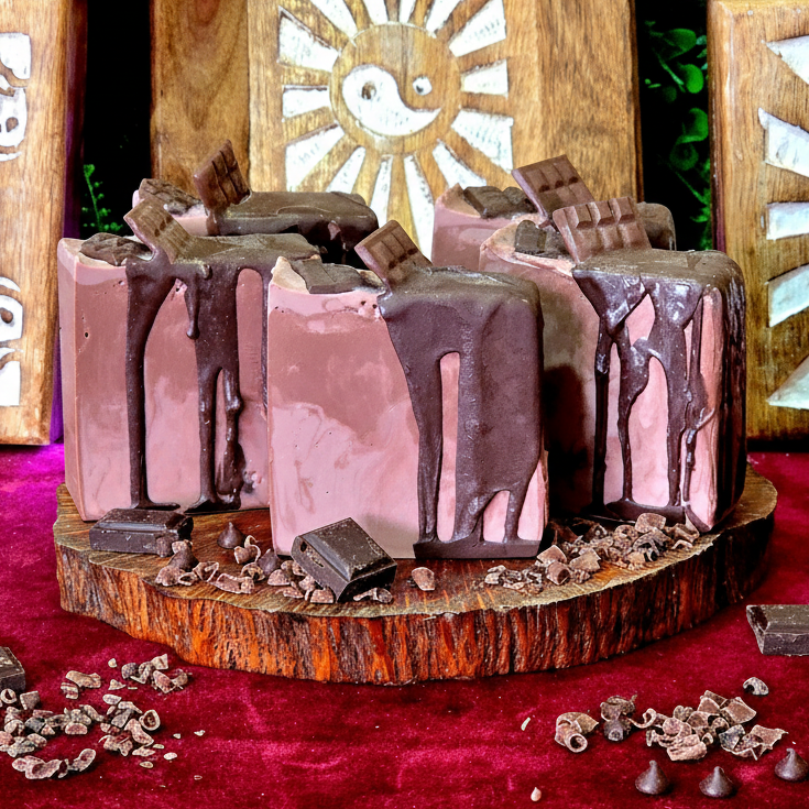 Jabon de Chocolate 100% Natural Manteca de Cacao y Aceite de Aguacate, Nutritivo Hidratante Regenerador Calmante