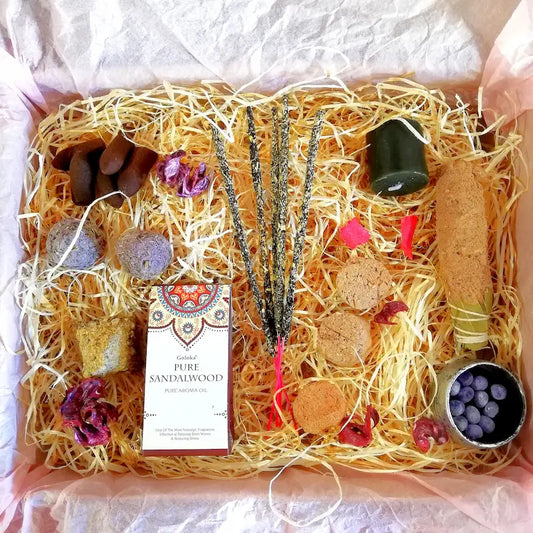 Kit Ritual personalizado con inciensos y hierbas según tu intención: protección, amor, prosperidad, limpieza o equilibrio energético. Con aromas y hierbas naturales, arcania artesania.