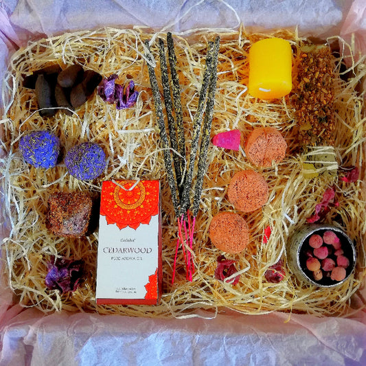 Kit ritual de inciensos para atraer amor, despertar la pasión, fortalecer relaciones y potenciar la energía romántica en tu hogar o ritual personal.