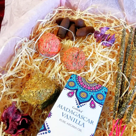 Kit ritual de inciensos para aumentar energía, motivación y enfoque, estimular la mente y crear un ambiente inspirador y positivo en tu hogar o ritual. Con aromas y hierbas naturales, arcania artesania.