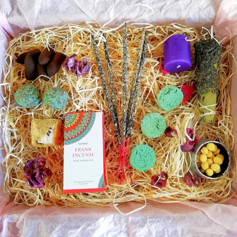 Kit ritual de inciensos para limpiar energías negativas, purificar espacios, renovar vibraciones y aportar claridad, paz y armonía. Con aromas y hierbas naturales, arcania artesania.