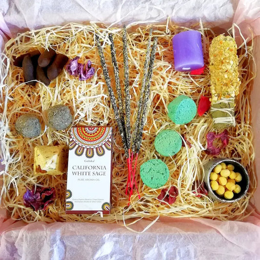 Kit ritual de inciensos para proteger tu energía, limpiar el aura, sanar emociones, elevar la vibración y crear un espacio seguro y equilibrado. Con aromas y hierbas naturales, arcania artesania.