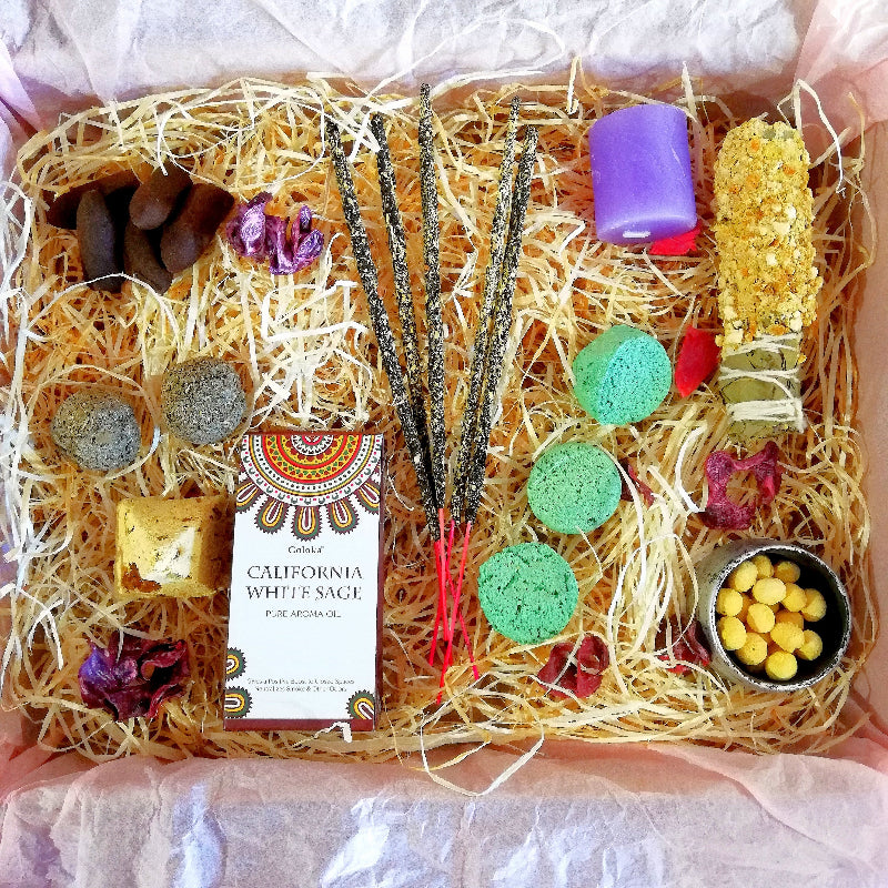 Kit ritual de inciensos para proteger tu energía, limpiar el aura, sanar emociones, elevar la vibración y crear un espacio seguro y equilibrado.