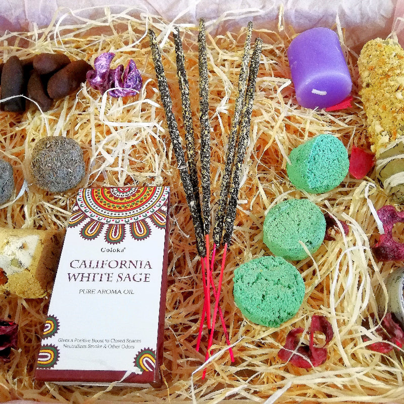 Kit ritual de inciensos para proteger tu energía, limpiar el aura, sanar emociones, elevar la vibración y crear un espacio seguro y equilibrado.