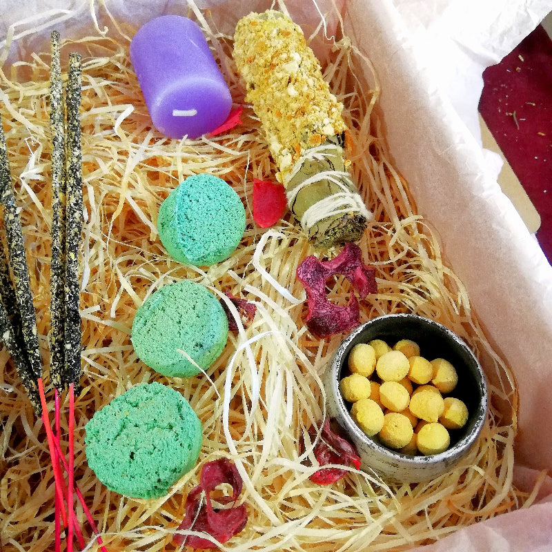 Kit ritual de inciensos para proteger tu energía, limpiar el aura, sanar emociones, elevar la vibración y crear un espacio seguro y equilibrado.