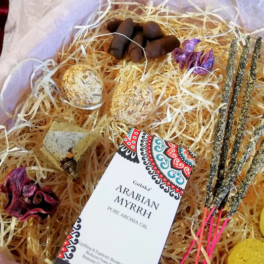 Kit ritual de inciensos para relajación y armonía, reduce estrés, equilibra emociones y crea un ambiente tranquilo y positivo en tu hogar o ritual. Con aromas y hierbas naturales, arcania artesania.