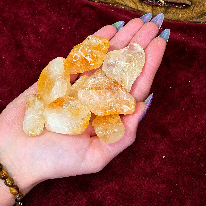 Rodado Cuarzo Citrino – Energía Positiva, Abundancia y Vitalidad