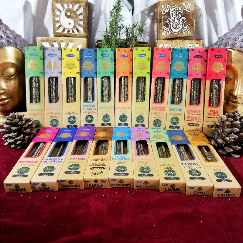 Varillas de Incienso natural ullas- Purificación / abundancia / Sanación / Concentración / limpieza energética