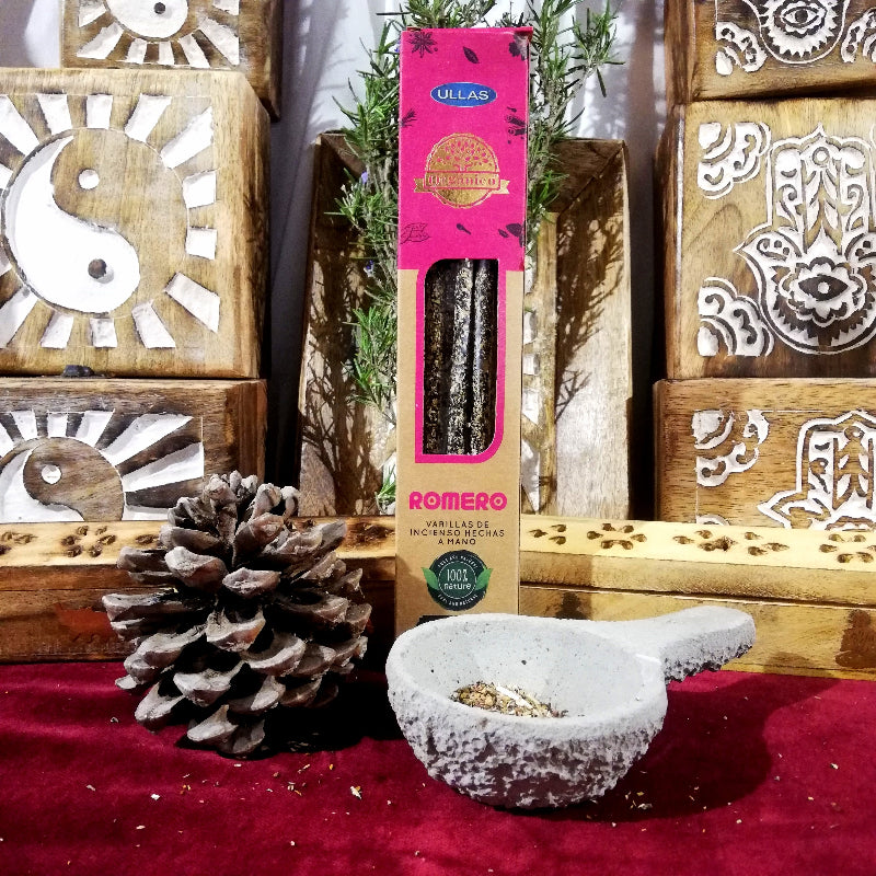 Incienso natural Romero aroma fresco herbáceo que potencia la conexión, purifica el ambiente y aporta tranquilidad Ideal para rituales, meditación y bienestar emocional
