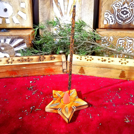 Quemador Estrella de Madera