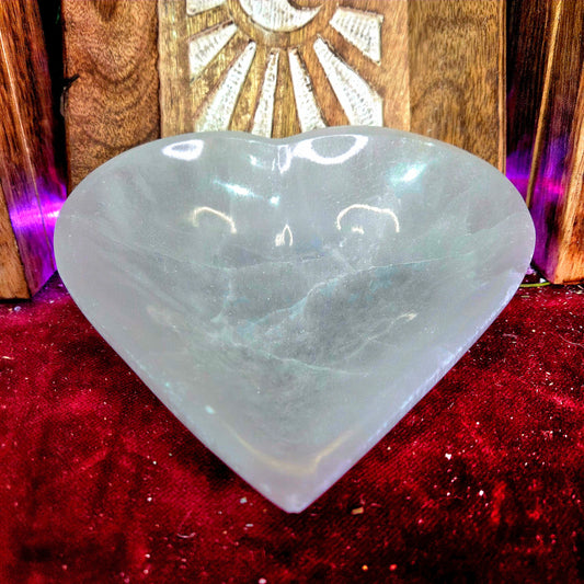 Cuenco Selenita Corazón 14cm