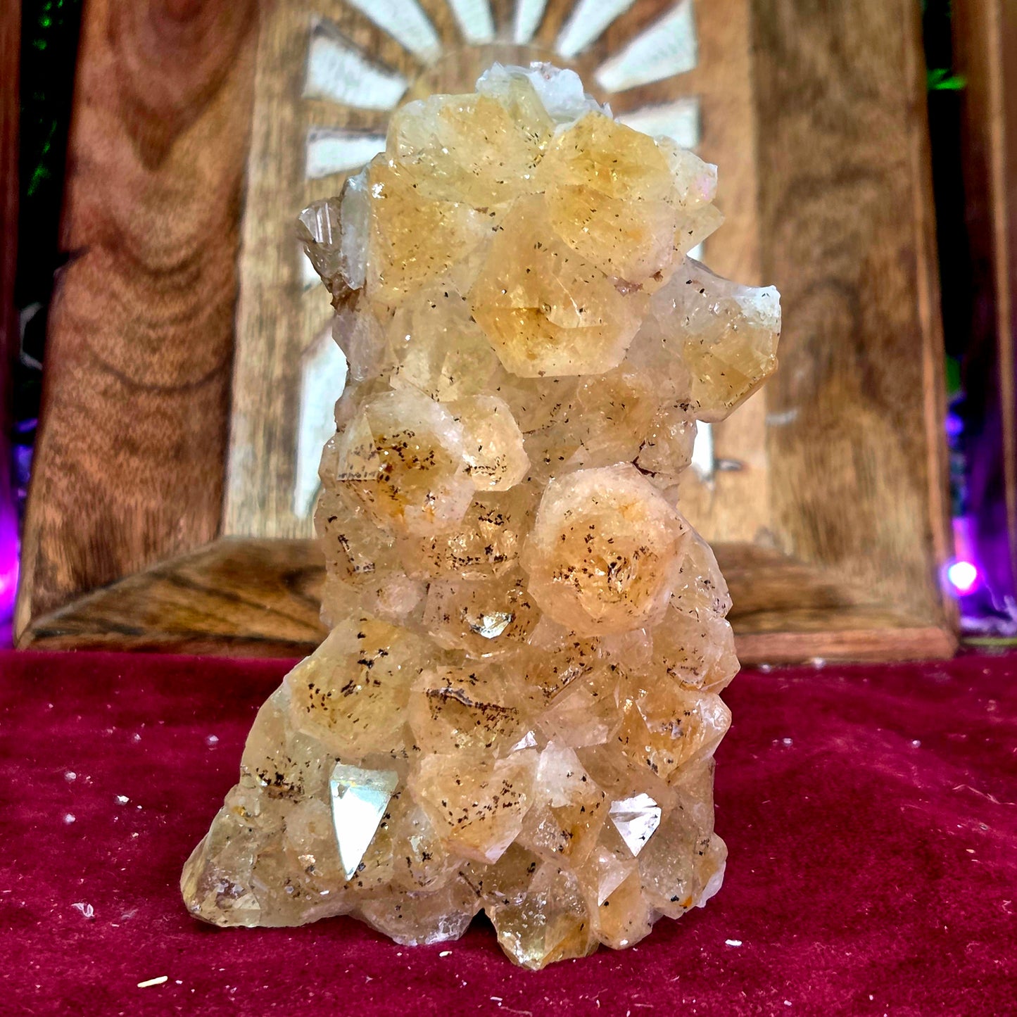 Drusa de Citrino con base 312g – Energía Positiva, Abundancia y Vitalidad