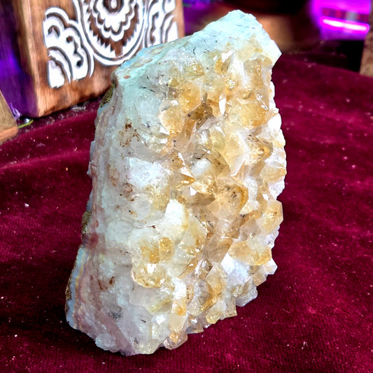 Drusa de Citrino con base 579g – Energía Positiva, Abundancia y Vitalidad