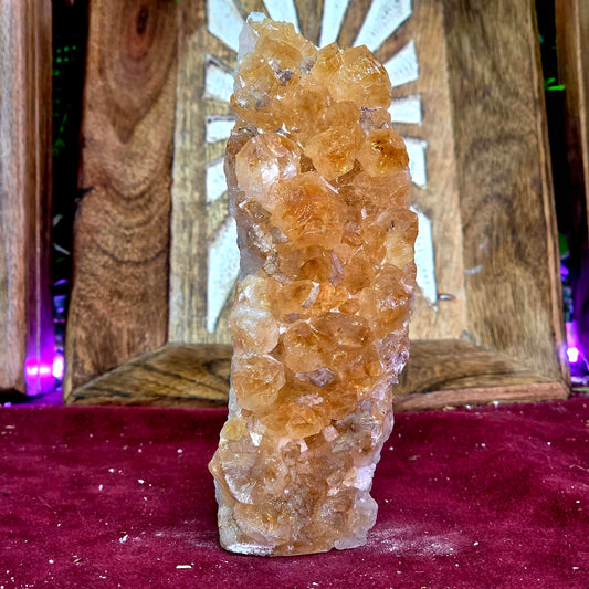 Drusa de Citrino con base 444g – Energía Positiva, Abundancia y Vitalidad