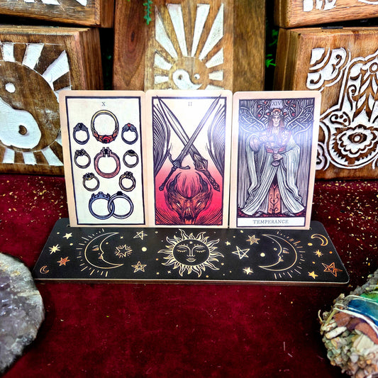 Soporte Tarot Sol, Luna y Estrellas