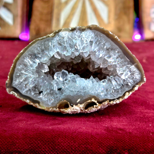 Geoda de Ágata 214g – Equilibrio, Protección y Armonía Emocional