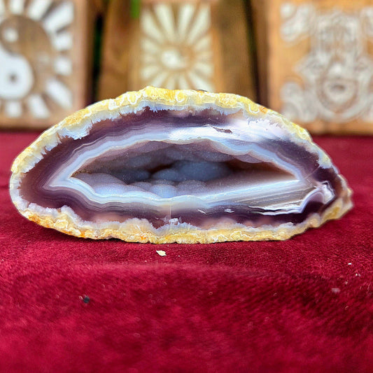 Geoda de Ágata 204g – Equilibrio, Protección y Armonía Emocional