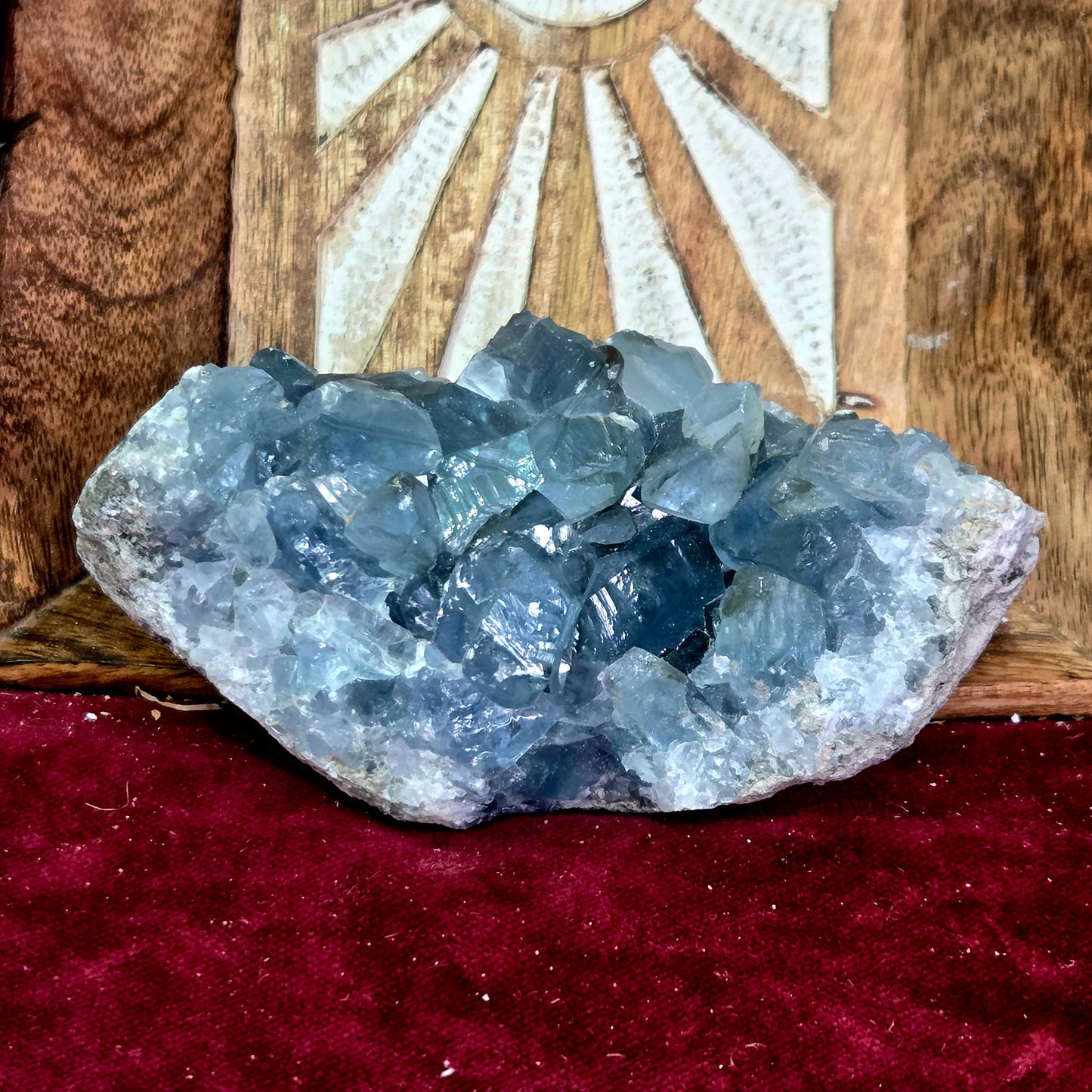 Drusa de Celestina 517g - Conexión / Calma / Creatividad / Evolución