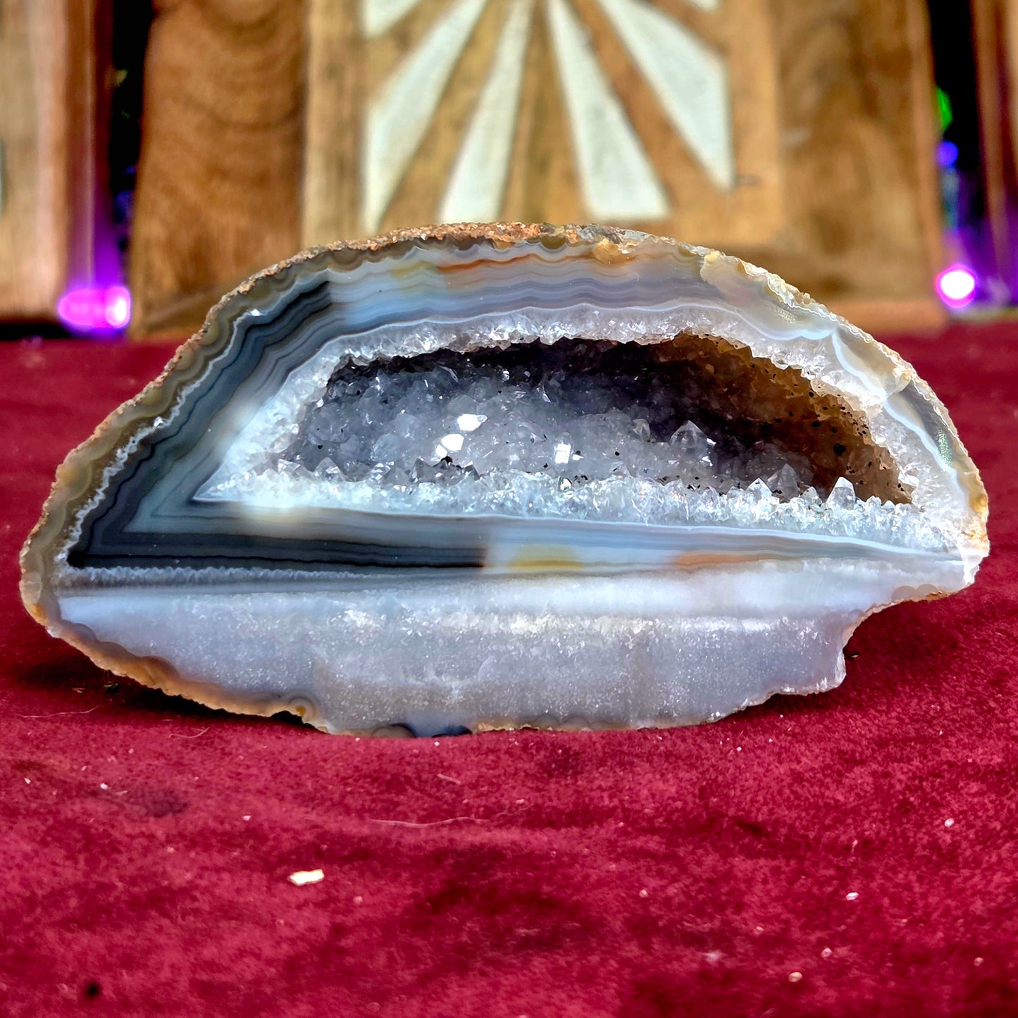 Geoda de Ágata 171g – Equilibrio, Protección y Armonía Emocional