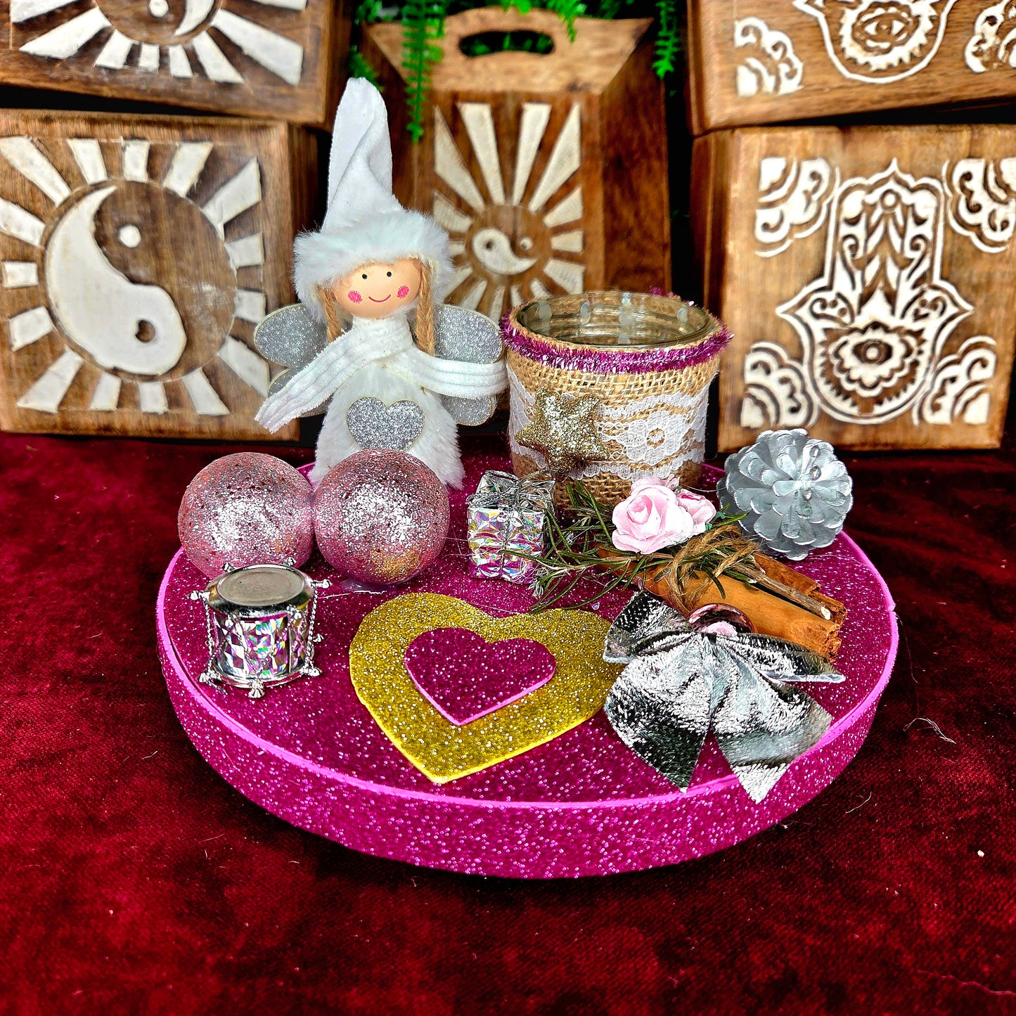 Centro de Mesa Navideño Artesanal – Portavelas 3