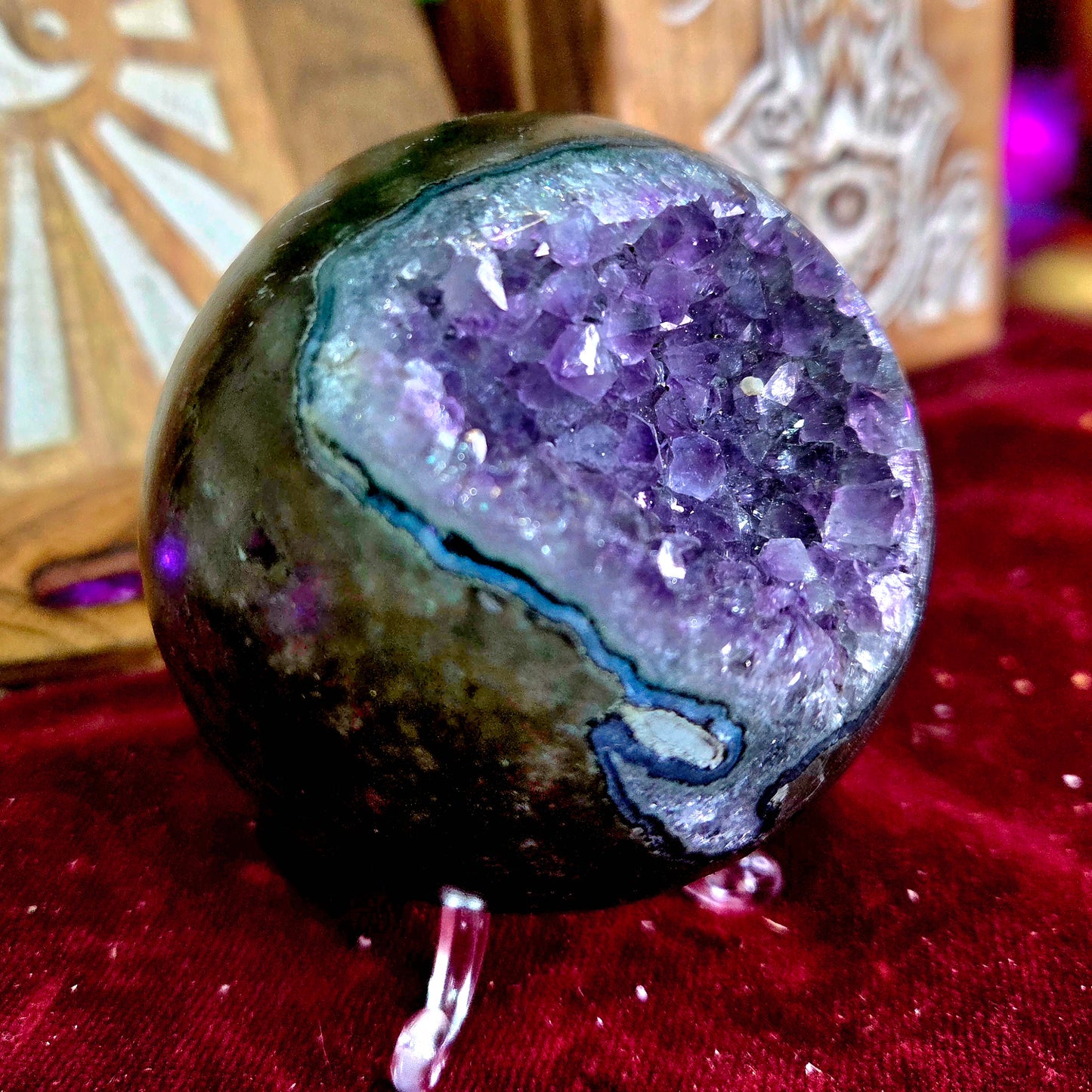 Esfera de Amatista 632g – Calma, Meditación y Equilibrio