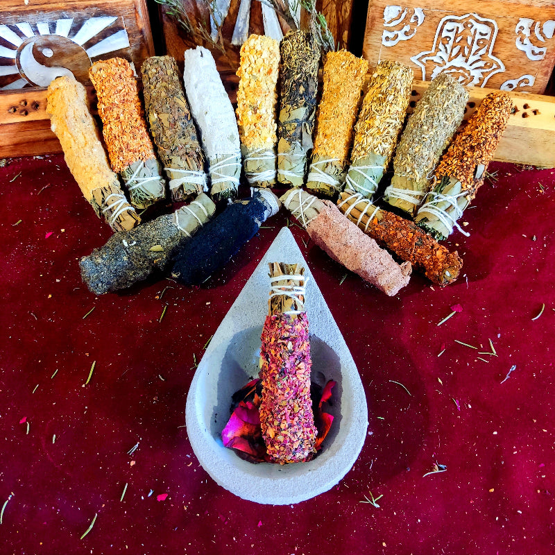 sahumerios naturales de hierbas aromáticas