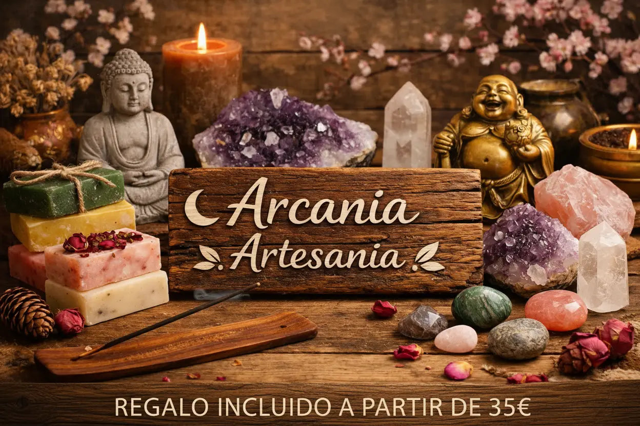 tienda de inciensos artesanos y naturales minerales naturales y energeticos cosmetica natural vegana sin toxicos decoracion budista y esoterismo arcania artesania