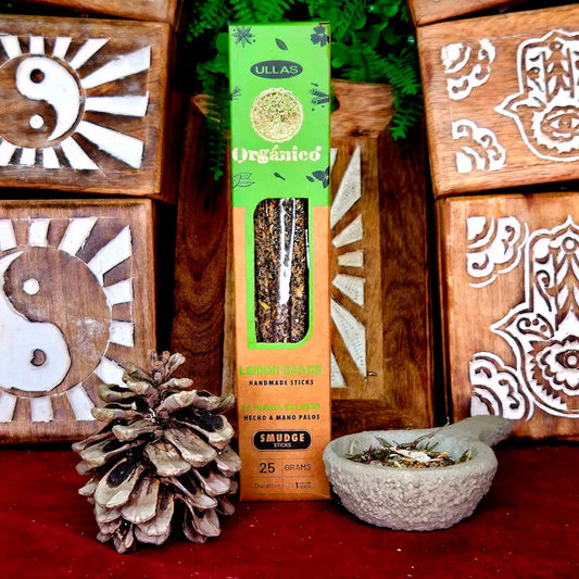 varillas de incienso de Lemongrass, conocido también en el mundo esotérico y terapéutico como Hierba Limón, es un torbellino de vitalidad, optimismo y luz. hecho a mano, arcania artesanía